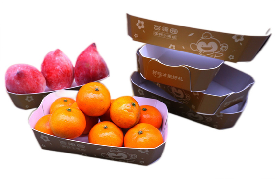 Waterproof recycled Paper Box Packaging For Food French Fries FSC ISO ROHS