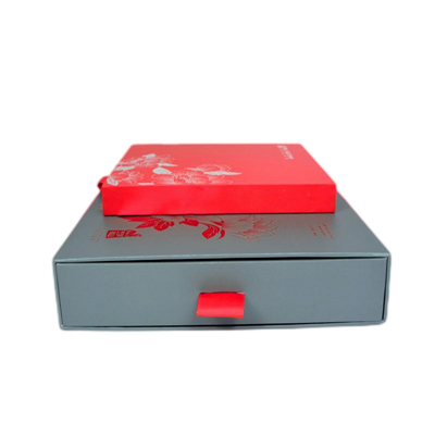 Slide Drawer Paper Packing Box , Custom Cardboard Gift Boxes C1S 1200g greyborad wrap C2S