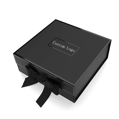 Caixa de presente de papel rígida luxuosa, greyboard 1200 dobrável preto da caixa para envolver papéis pretos ou marrons